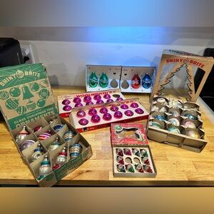 Vtg SHINY BRITE, Woolworth & Paragon - Glass Ornaments!
